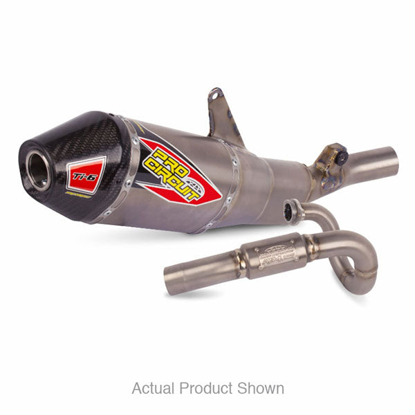 Pro Circuit Ti-6 Titanio (tapa de carbono) – Sistema de escape completo Honda CRF450R / RX 2021–2026, imagen 2 de 3