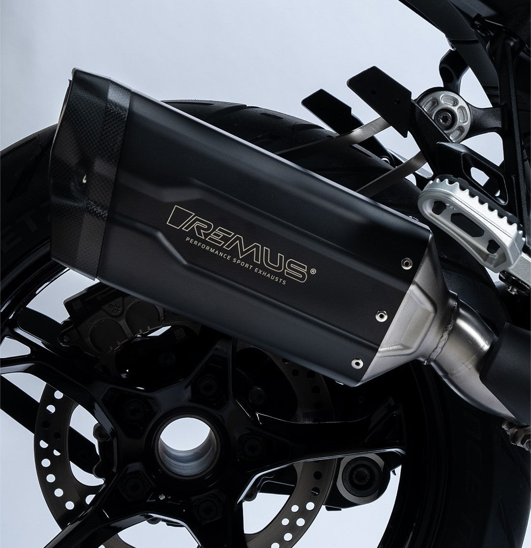 Remus 8 2.0 Inox Negro – Silenciador slip-on BMW R 1300 GS / Adventure 2024+, imagen 1 de 3