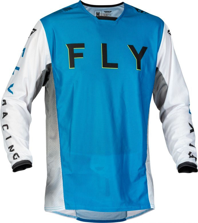 Fly Racing Kinetic Mesh Kore Blue White Hi-Viz