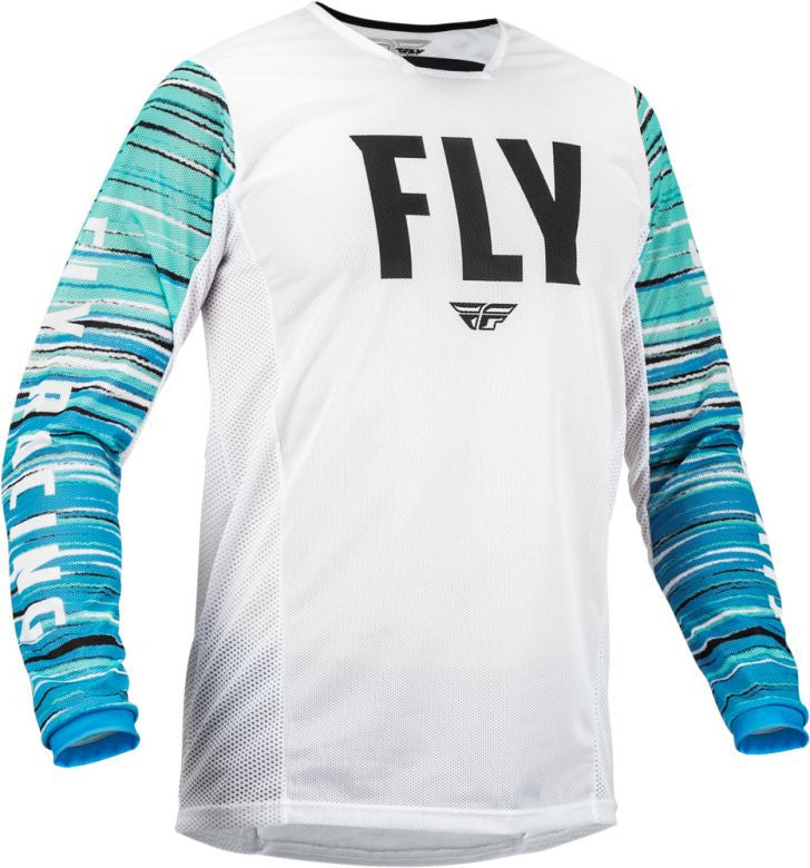Fly Racing Kinetic Mesh Wave White Blue Mint