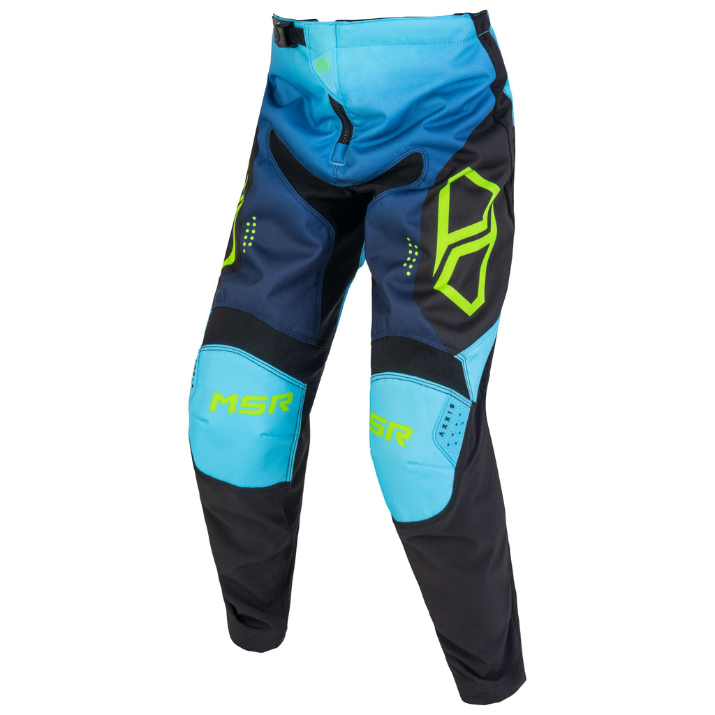 MSR Youth Axxis Proto — Azul/Verde (pantalón)